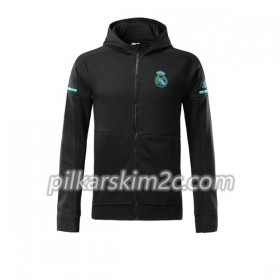 Real Madryt Kurtka Treningowa Kapturem 2017-18 Czarny